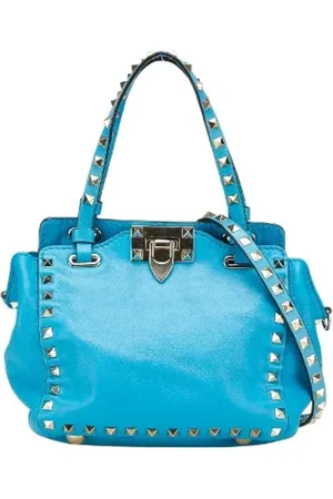 VALENTINO Pre-owned, Kobieta, Niebieski, ONE SIZE, Skóra, Pre-owned Skórzane torebki