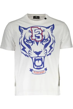 Philipp Plein Koszulki, Mężczyzna, Biały, 2XL, Męski T-shirt z Krótkim Rękawem i Nadrukiem Logo