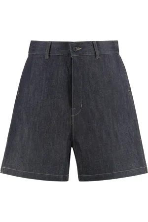 Rick Owens Szorty, Mężczyzna, Niebieski, W31, Denim, Denimowe szorty bermuda z kieszeniami bocznymi