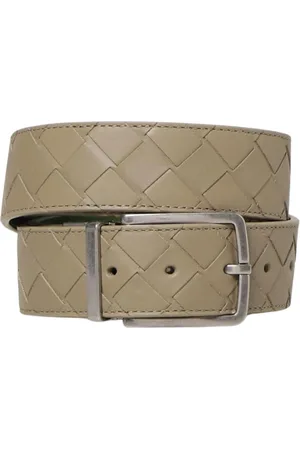 Bottega Veneta Akcesoria, Mężczyzna, Beżowy, 105 CM, Elegancki Pleciony Pasek Skórzany