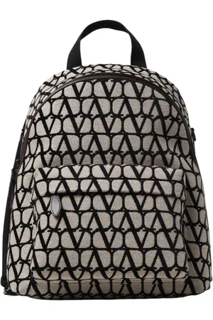 VALENTINO GARAVANI Torebki, Mężczyzna, Beżowy, ONE SIZE, Len, Plecak Iconographe Canvas