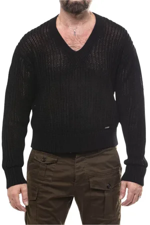 Dsquared2 Swetry, Mężczyzna, Czarny, M, Czarny Sweter Męski 900