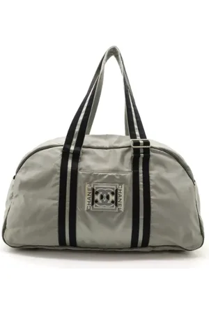 CHANEL Pre-owned, Kobieta, Szary, ONE SIZE, Nylon, Pre-owned Canvas travel-bags