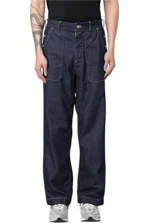 C.P. Company Jeansy, Mężczyzna, Niebieski, XL, Niebieskie Straight Leg Jeansy