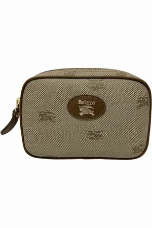 Burberry Pre-owned, unisex, Beżowy, ONE SIZE, Skóra, Pre-owned Canvas pouches