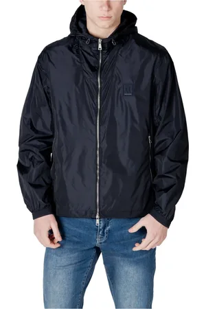 Armani Exchange Kurtki, Mężczyzna, Niebieski, S, Stylowa kurtka z kapturem dla mężczyzn