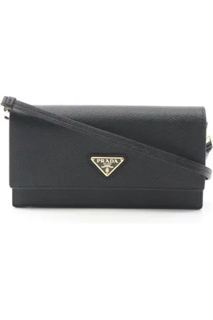 Prada Pre-owned, Kobieta, Czarny, ONE SIZE, Skóra, Pre-owned skórzane portfele