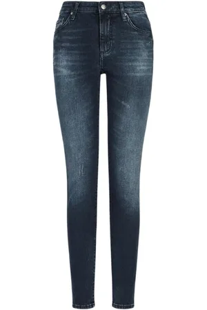 Armani Exchange Jeansy, Kobieta, Niebieski, W31, Denim, Indigo Denim Super Skinny Jeansy