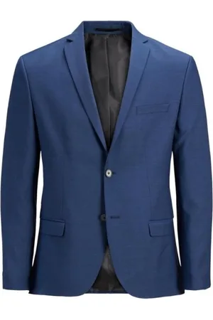 JACK & JONES Kurtki, Mężczyzna, Niebieski, S, Slim Fit Blazer Medieval