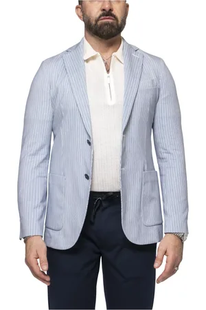 Circolo Kurtki, Mężczyzna, Niebieski, L, Indigo Jersey Kurtka Męska Stylowa