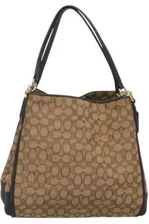 Coach Pre-owned, Kobieta, Beżowy, ONE SIZE, Skóra, Pre-owned Canvas handbags