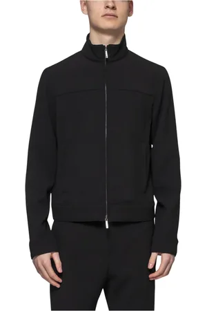 Emporio Armani Bluzy, Mężczyzna, Czarny, M, Czarna Beauty Kurtka Blouson