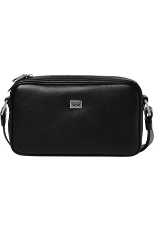 Dolce & Gabbana Torebki, Mężczyzna, Czarny, ONE SIZE, Skóra, Czarna Skórzana Torba na Ramię