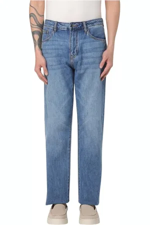Armani Exchange Jeansy, Mężczyzna, Niebieski, W29, Denim, Slim Fit Denim Jeansy