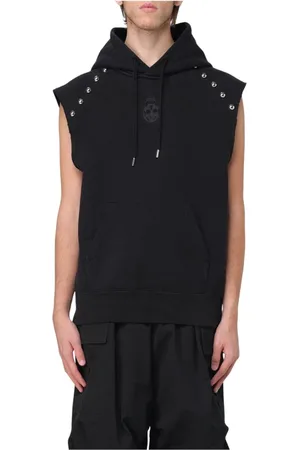 Alexander McQueen Bluzy, Mężczyzna, Czarny, M, Czarna Studded Hoodie