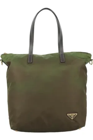 Prada Pre-owned, Kobieta, Zielony, ONE SIZE, Nylon, Pre-owned Nylon totes