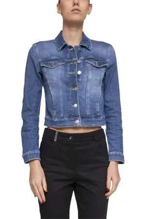 Dondup Kurtki, Kobieta, Niebieski, XS, Denim, Kurtka Damska Denim