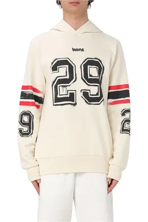 DISCLAIMER Bluzy, Mężczyzna, Beżowy, S, Minimalistyczna Graficzna Bluza