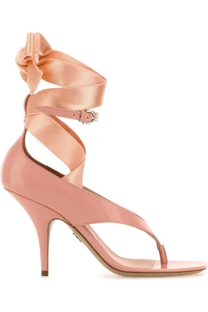 Salvatore Ferragamo Buty, Kobieta, Różowy, 39 1/2 EU, Różowe skórzane sandały z paskiem