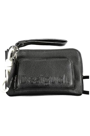Desigual Torebki, Kobieta, Czarny, ONE SIZE, Czarna Torba na Ramię z Regulowanym Paskiem