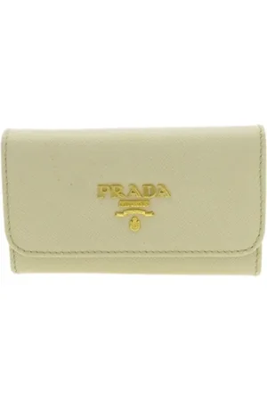 Prada Pre-owned, Kobieta, Biały, ONE SIZE, Skóra, Pre-owned skórzane portfele