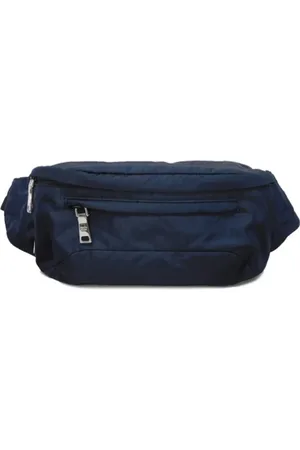 Prada Pre-owned, Mężczyzna, Niebieski, ONE SIZE, Nylon, Pre-owned Canvas shoulder-bags