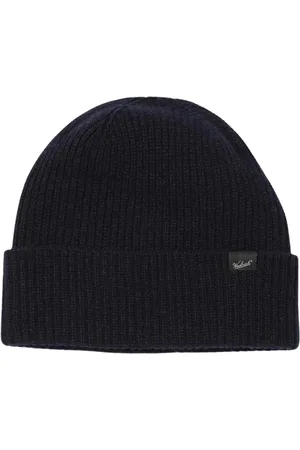 Woolrich Akcesoria, Mężczyzna, Niebieski, L, Klasyczny Beżowy Czapka z Dzianiny