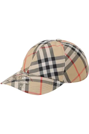 Burberry Akcesoria, Mężczyzna, Beżowy, L, Stylowa Czapka Baseballowa w Kratę