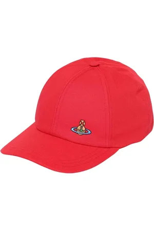 Vivienne Westwood Akcesoria, Mężczyzna, Czerwony, S, Czarna Czapka Baseballowa z Logo Orb