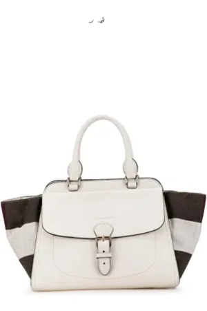Burberry Pre-owned, Kobieta, Biały, ONE SIZE, Skóra, Pre-owned Canvas handbags