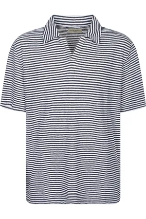 OFFICINE GENERALE Koszulki, Mężczyzna, Niebieski, L, Niebieski T-shirt Styl Casualowy