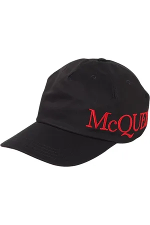 Alexander McQueen Akcesoria, Mężczyzna, Czarny, L, Luksusowa Czapka Baseballowa Haft