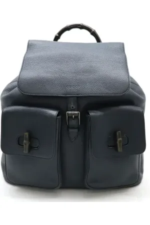 Gucci Pre-owned, Kobieta, Niebieski, ONE SIZE, Skóra, Pre-owned Leather backpacks