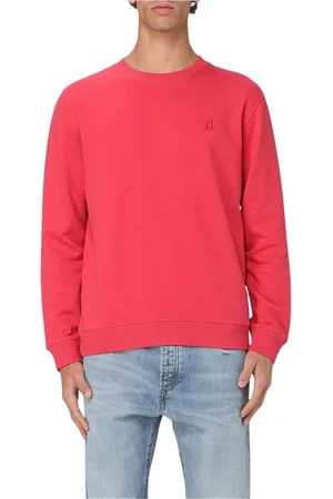 Dondup Bluzy, Mężczyzna, Czerwony, M, Czerwony Crew Neck Sweatshirt