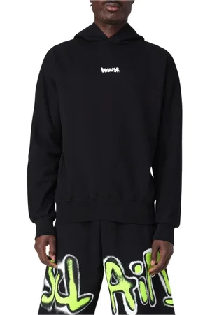 DISCLAIMER Bluzy, Mężczyzna, Czarny, XL, Graffiti Print Hoodie