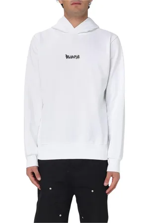 DISCLAIMER Bluzy, Mężczyzna, Biały, S, Biała Bluza z Kapturem dla Mężczyzn