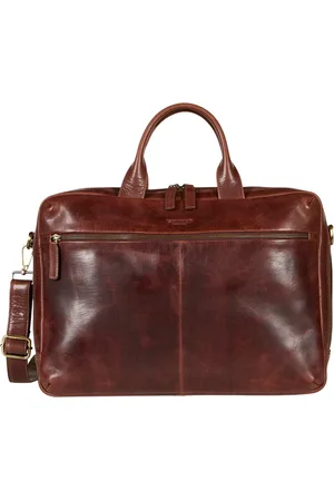 Howard London Torebki, Mężczyzna, brązowy, ONE SIZE, Brązowa skórzana torba na laptopa do biznesu