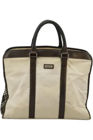 Burberry Pre-owned, Kobieta, Biały, ONE SIZE, Skóra, Pre-owned Canvas handbags
