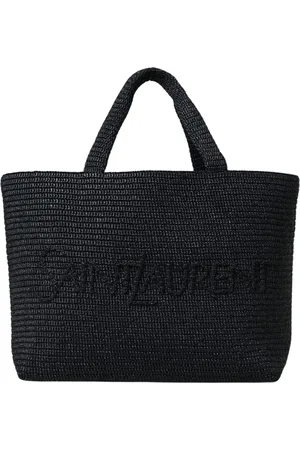 Saint Laurent Torebki, Mężczyzna, Czarny, ONE SIZE, Elegancka torba na ramię z rafii dla mężczyzn