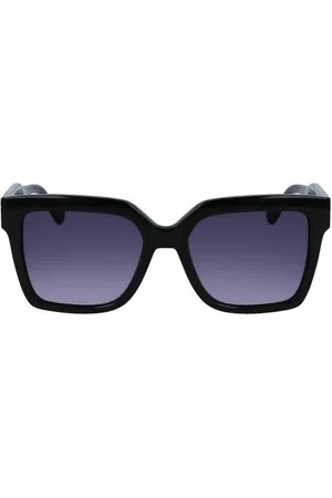 Liu Jo Akcesoria, unisex, Czarny, ONE SIZE, Kwadratowe Okulary Przeciwsoneczne z Kontrastowymi Szczegółami