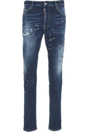 Dsquared2 Jeansy, Mężczyzna, Niebieski, XL, Niebieskie Slim Fit Cool Guy Jeansy