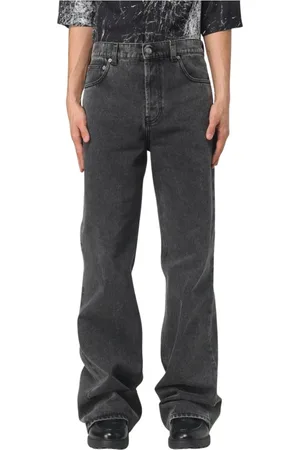 Alexander McQueen Jeansy, Mężczyzna, Szary, L, Szare Jeansyy Wide Leg