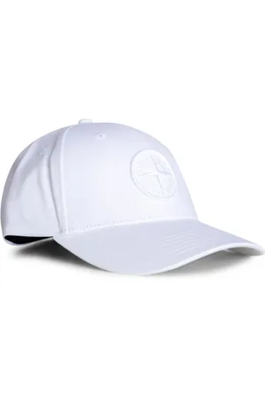 Stone Island Akcesoria, unisex, Biały, ONE SIZE, Biała Klasyczna Czapka