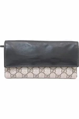 Gucci Pre-owned, Kobieta, Beżowy, ONE SIZE, Skóra, Pre-owned portfele płócienne