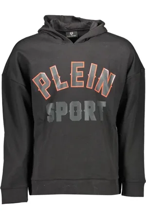 Philipp Plein Bluzy, Mężczyzna, Czarny, XL, Bawełna, Czarny Bawełniany Sweter Męski Bluza