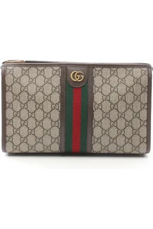 Gucci Pre-owned, Kobieta, Beżowy, ONE SIZE, Skóra, Pre-owned Canvas clutches