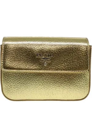 Prada Pre-owned, Kobieta, Żółty, ONE SIZE, Skóra, Pre-owned skórzane portfele