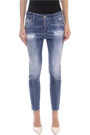 Dsquared2 Jeansy, Kobieta, Niebieski, XS, Granatowe Spodnie 5 Pocket