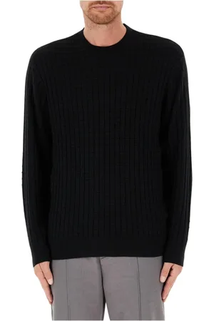 Armani Exchange Swetry, Mężczyzna, Czarny, XS, Sweter z ściągaczem na szyi