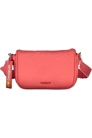 Desigual Torebki, Kobieta, Różowy, ONE SIZE, Czerwona Torebka z Regulowanym Paskiem na Ramię